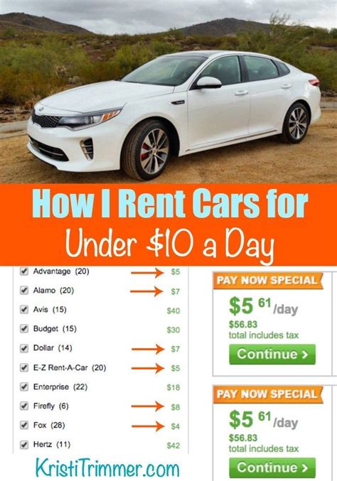 $8 day car rental special.